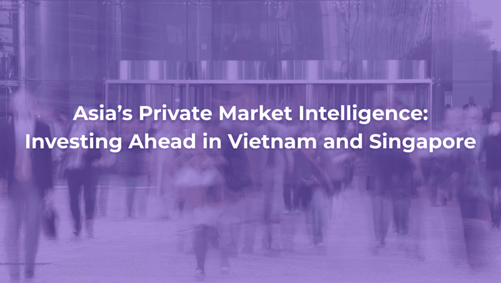Blurred crowd of business professionals walking outside a glass office building, symbolizing market movement and emerging signals in private markets.