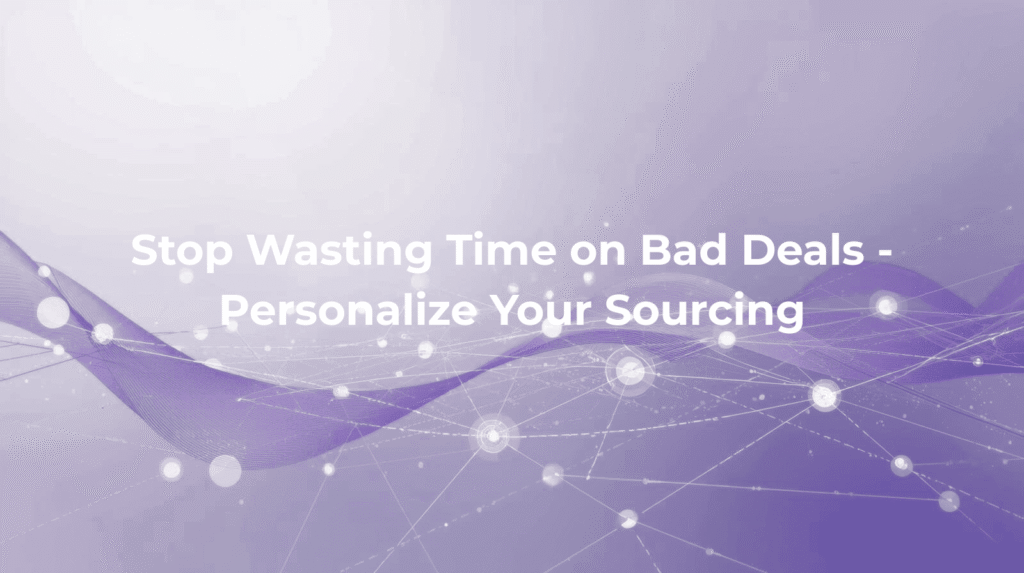 Abstract purple gradient background with soft data network lines and connected nodes, symbolizing AI-driven intelligence and data flow — in DealPotential’s brand colors.