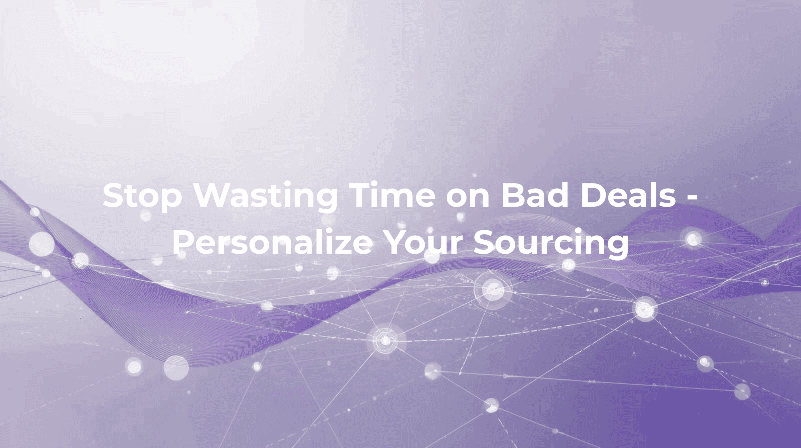Abstract purple gradient background with soft data network lines and connected nodes, symbolizing AI-driven intelligence and data flow — in DealPotential’s brand colors.