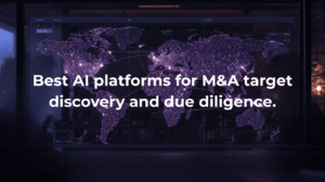 A person stands facing a glowing horizon of connected data lines and points in shades of purple, symbolizing forward-looking insight and predictive intelligence.