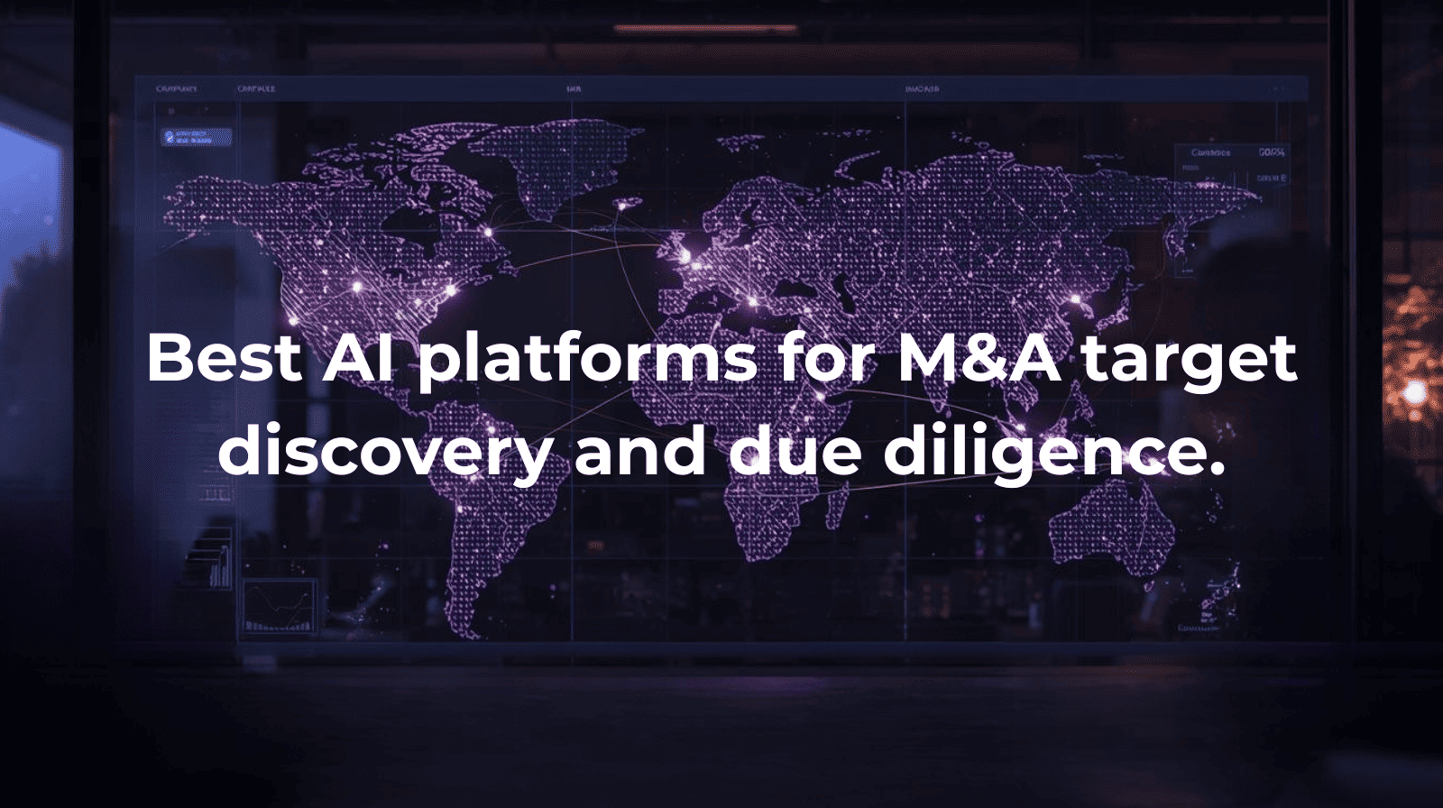 A person stands facing a glowing horizon of connected data lines and points in shades of purple, symbolizing forward-looking insight and predictive intelligence.