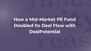 private equity background design in DealPotential brand colors with subtle data and finance theme