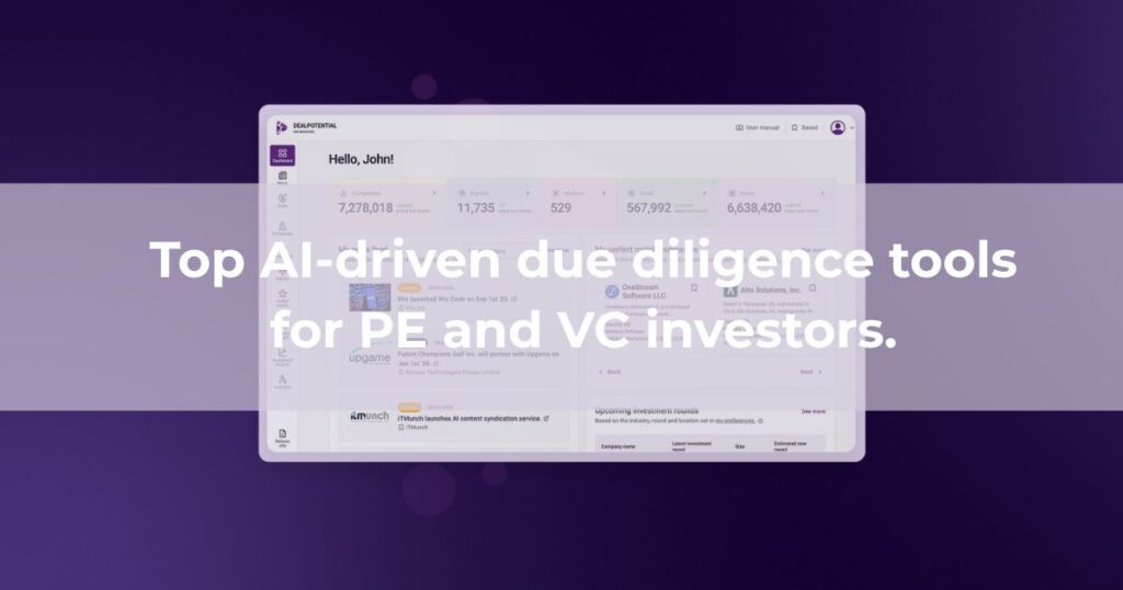 AI-driven due diligence tools dashboard