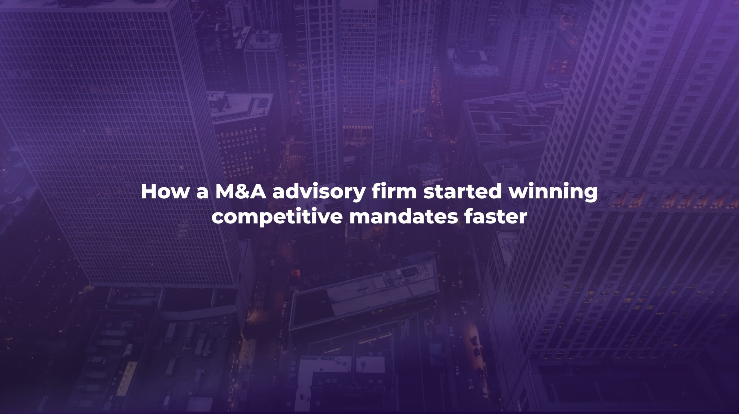 M&A advisory firm