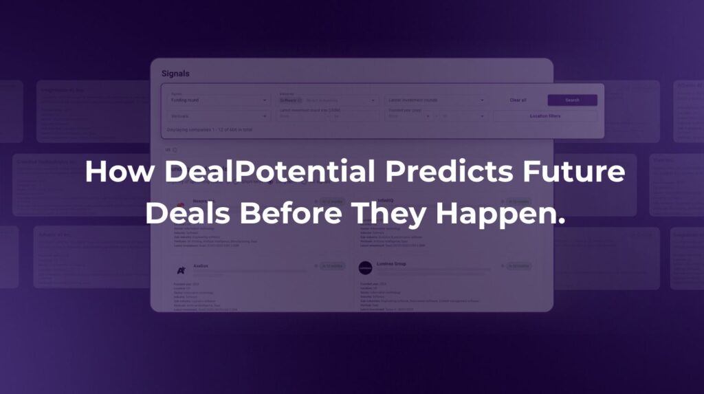 Predict future M&A deals using AI signals and early indicators