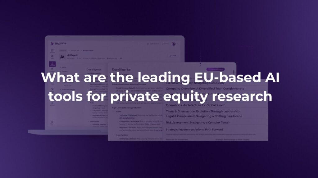 EU-based AI tools for private equity research and due diligence visualization